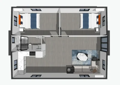 Casa Prefabricada Mar distribución