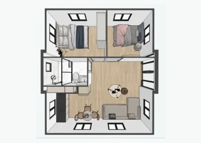 Casa Prefabricada Terra Disctibución